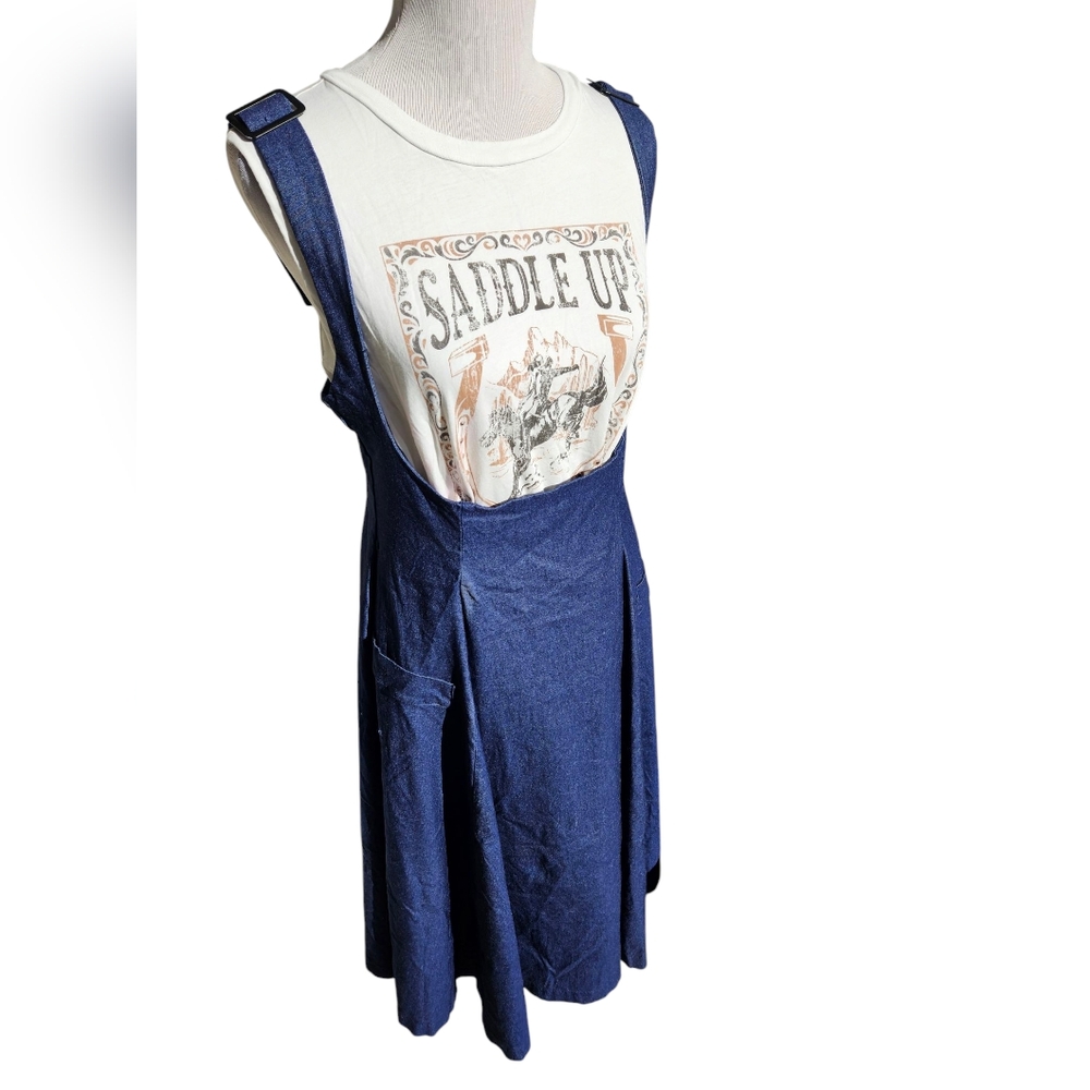 Unique Vintage Amma Suspender Swing Dress Womens Size 10.